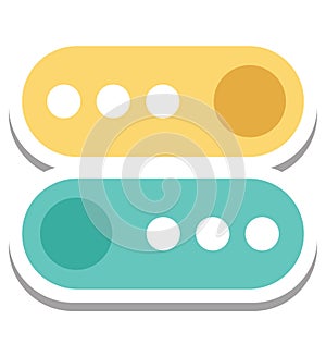 Toggle Buttons, Tweaks Buttons Vector Icon