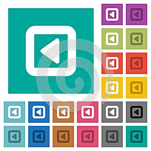 Toggle left square flat multi colored icons