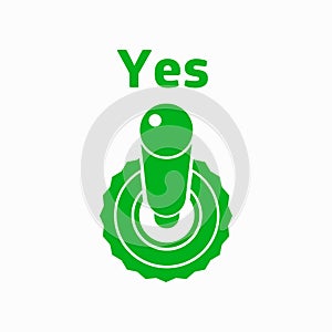 Toggle switch button icon, simple style