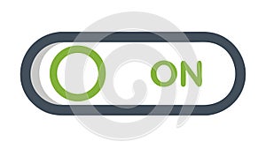 Toggle Switch On Button Icon, User Interface Element for Activation, vector design Generative AI