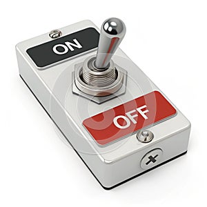 Toggle Switch Icon 3D Rendering Vector Illustration