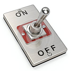 Toggle Switch Icon 3D Rendering Vector Illustration