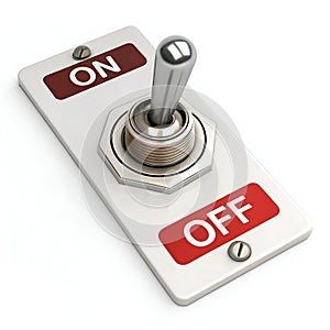 Toggle Switch Icon 3D Rendering Vector Illustration