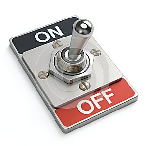 Toggle Switch Icon 3D Rendering Vector Illustration