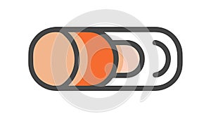 Toggle switch icon, on off control graphic element, vector design Generative AI photo