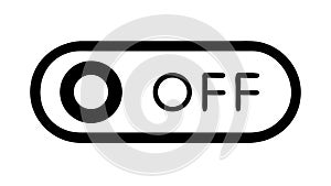 Toggle Switch Off Button Icon, User Interface Element for Settings, vector design Generative AI