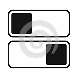 Toggle switch on, off position icon, simple style