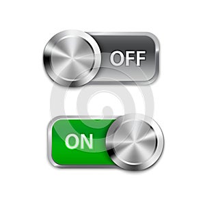 Toggle Switch On and Off position, On/Off sliders