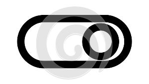 Toggle Switch Off Position UI Control Icon for Settings, vector design Generative AI