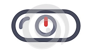 Toggle switch power button, for control and activation, vector design Generative AI