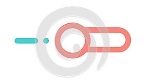 Toggle Switch Search Bar Icon, vector design Generative AI