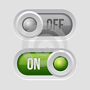 Toggle Switch Sliders On and Off position.