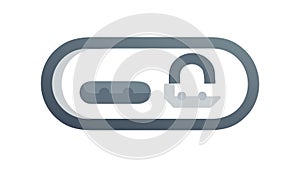 Toggle Switch UI On Off Control Interface Icon Gray, vector design Generative AI