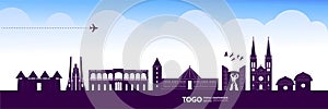 Togo Blue travel destination vector illustration photo