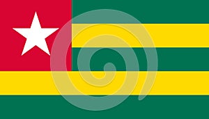 Togo flag icon in flat style. National sign vector illustration. Politic business concept
