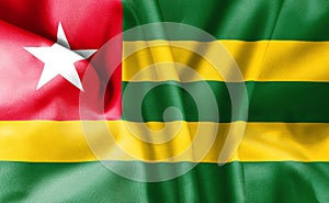 Togo Flag Rippled Effect Illustration