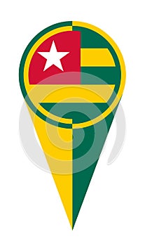 Togo Map Pointer Location Flag