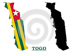 Togo National Flag Map Design