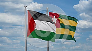 Togo and Palestine two flags