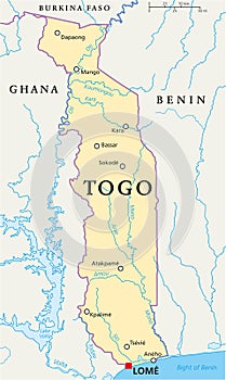 Togo Political Map