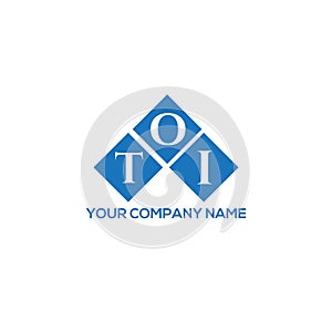 TOI letter logo design on WHITE background. TOI creative initials letter logo concept