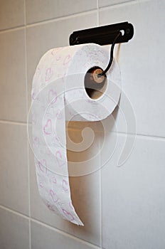 Toiler paper holder at the restroom