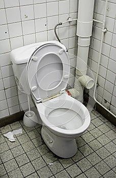 Toilet in bathroom photo