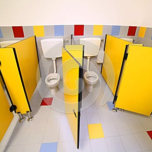 Toilet in the bathroom of a kindergarten