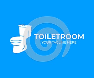 Toilet, bathroom and plumbing, logo design. Sanitation, hygiene and toiletries, vector design