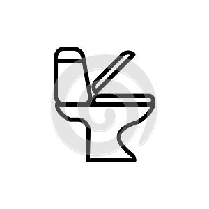 Toilet bowl icon vector illustration template design trendy