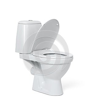 Toilet bowl isolated on white background. File contains a path to isolation.