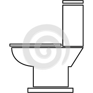 toilet bowl. Vector illustration decorative design