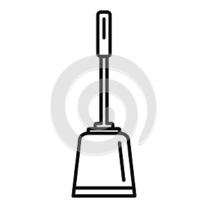 Toilet clean brush icon, outline style