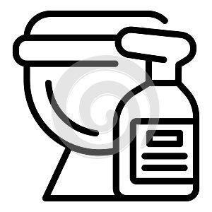 Toilet cleaner icon outline vector. Brush mop unclean