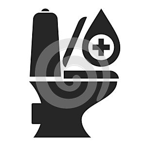 Toilet cleaning vector icon