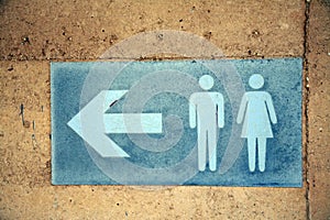 Toilet direction signage