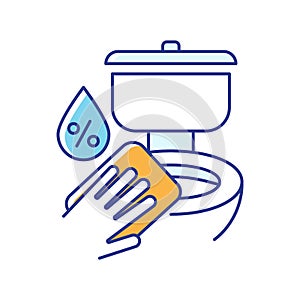 Toilet disinfection RGB color icon