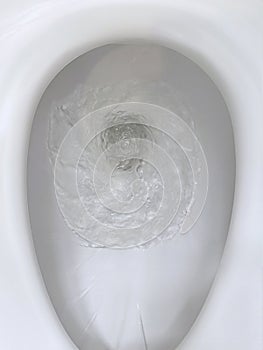 Toilet, Flushing Water, close up