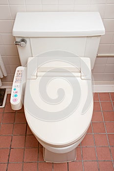 Toilet with heated seat bidet photo