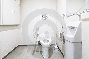 Toilet in hospital for patients and disabled person there are facilities