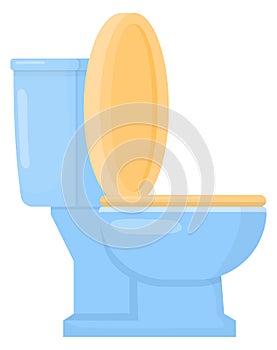Toilet icon. Ceramic bowl symbol. Cartoon bathroom