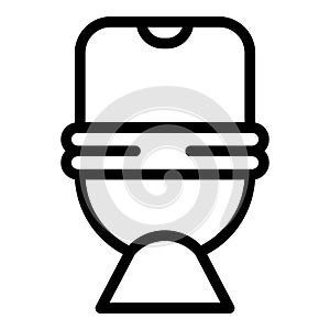 Toilet icon outline vector. Room sign