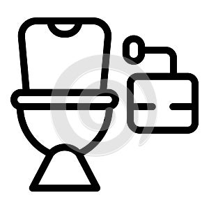 Toilet icon outline vector. Wc restroom