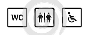 Toilet icon vector isolated. Female washroom sign. WC sign icon. Restroom sign. Isolated vector sign symbol