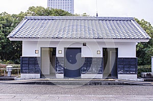 The toilet japanese buliding style at Hiroshima castle