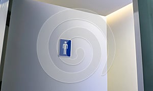 Toilet male sign on the door