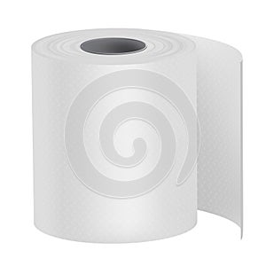 Toilet paper, bath tissue or loo roll. Personal hygiene product. Soft protection for body. photo