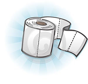 Toilet Paper Cartoon Illustration