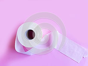 Toilet paper on a colored background softness fresh personal