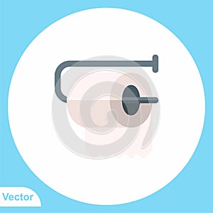 Toilet paper flat vector icon sign symbol